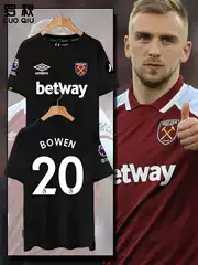 23-24 West Ham United Team Uniform Hammer's Football Shirt Short-Sleeved T-Shirt Men's and Women's Fan Jersey Pure Cotton Half-Sleeve