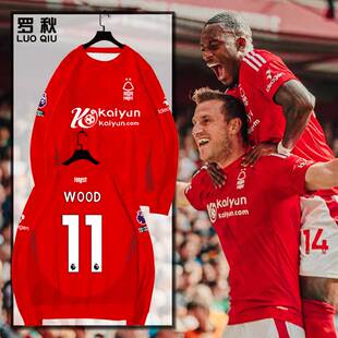 24-25诺丁汉森林队服足球衣服满印圆领卫衣套头男女长袖衫球迷服