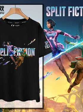 双影奇境Split Fiction游戏周边短袖t恤衫男女精梳棉纯棉半袖体恤