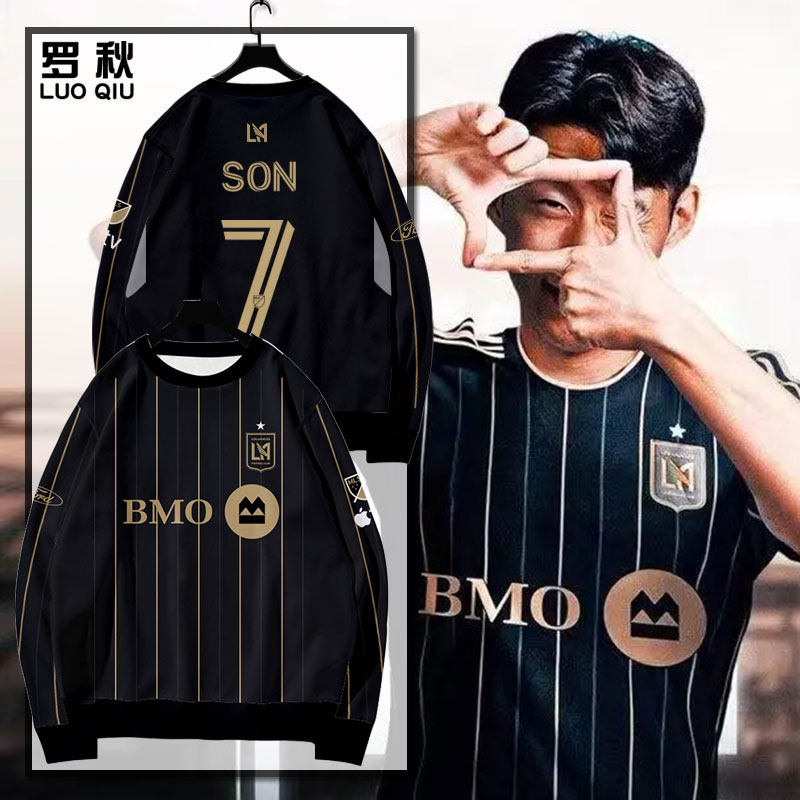 25-26洛杉矶FC队服孙兴慜吉鲁足球衣服圆领卫衣套头男女球迷长袖