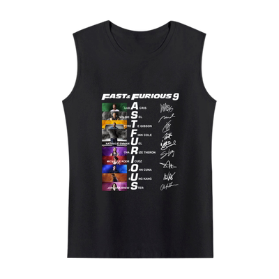 电影无袖男士纯棉背心凉快t恤衫