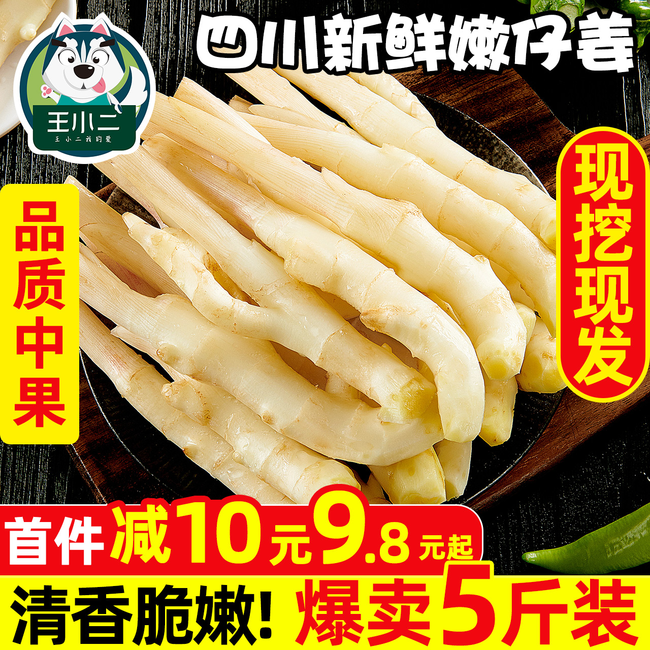 四川新鲜嫩仔姜5斤新鲜蔬菜农家自种现挖生姜芽子小黄姜批发包邮3