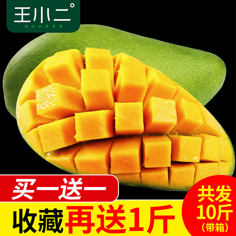 王小二 广西金煌芒果 新鲜水果批发包邮当季时令采摘应季热带忙果