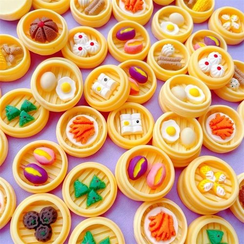 迷你仿真微缩蒸笼小笼包