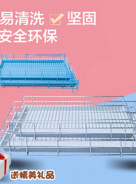 正品乐佳加粗狗厕所宠物大小号电镀厕所非不锈钢金属尿便盆带托盘