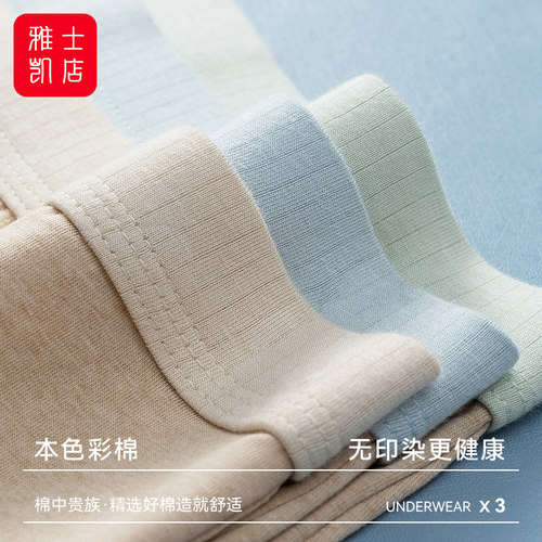 【无印染更健康】天然彩棉内裤男