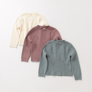 特价日单PM尾货80-100婴童女宝宝秋冬打底毛衣针织花边百搭小清新