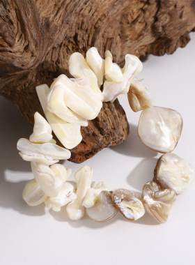 欧美夸张珊瑚天然海贝壳串珠手链手串个性海边度假风跨境夏季