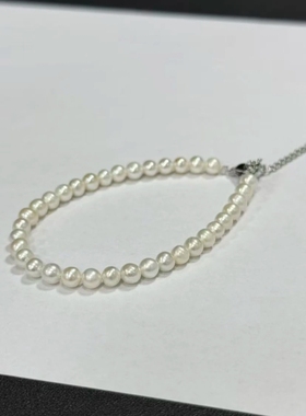 淡水珍珠手链 约4mm 多样性发一件