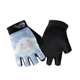 儿童骑行手套半指薄款女童运动防滑成人玉桂狗小孩单杠平衡车滑轮