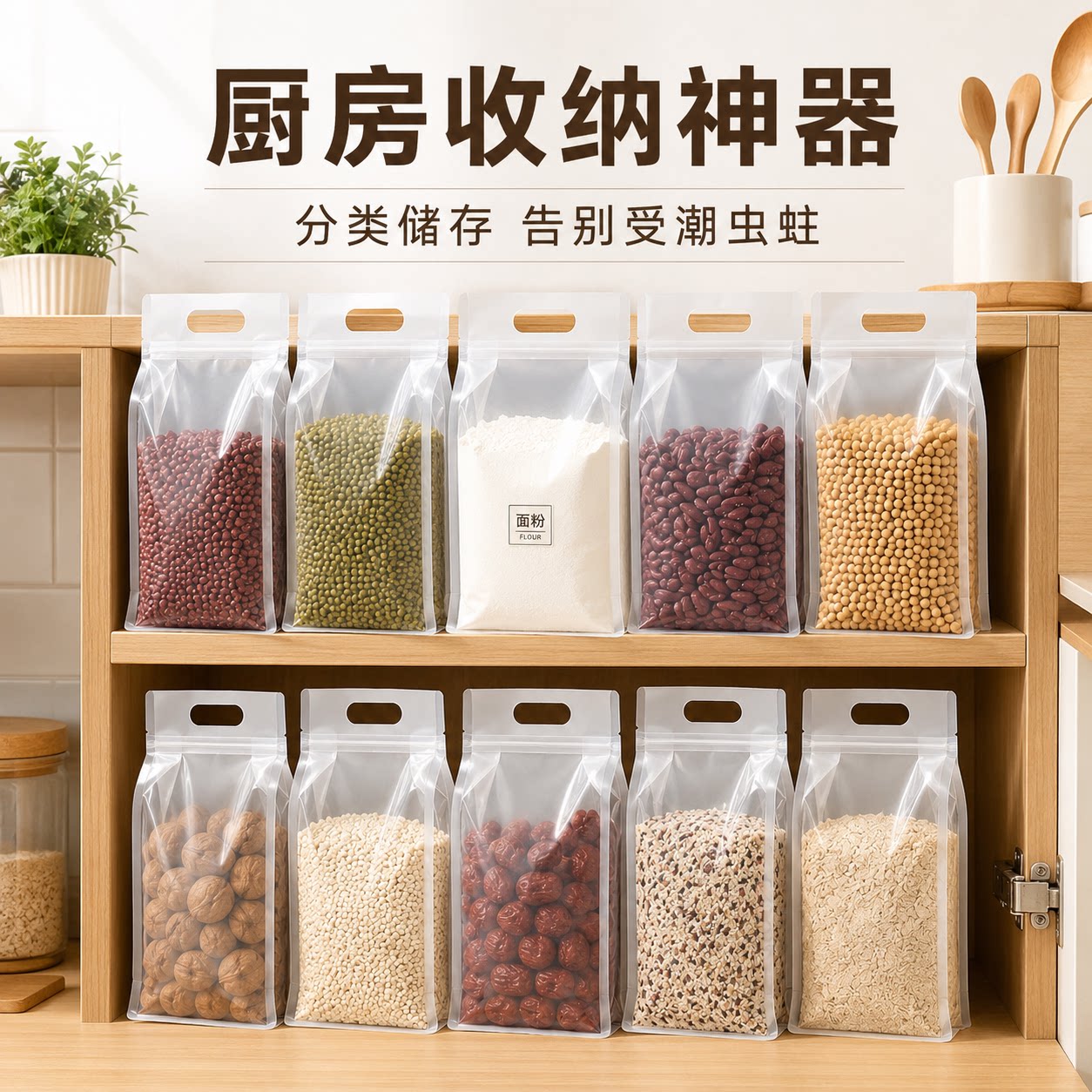 透明八边封自立袋食品包装袋