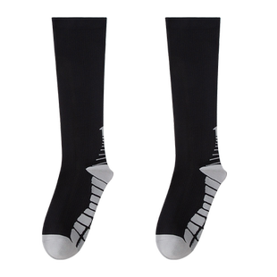 足球袜子男长筒运动专业篮球纯棉防滑男童儿童高筒裁判超长袜黑色