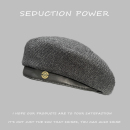 帽子女春秋季 气质显脸小日系画家帽高级感复古百搭贝雷帽冬天 韩版