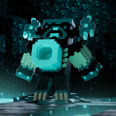 GUMO监守典狱长 我的世界像素游戏周边手办 RR Minecraft Warden