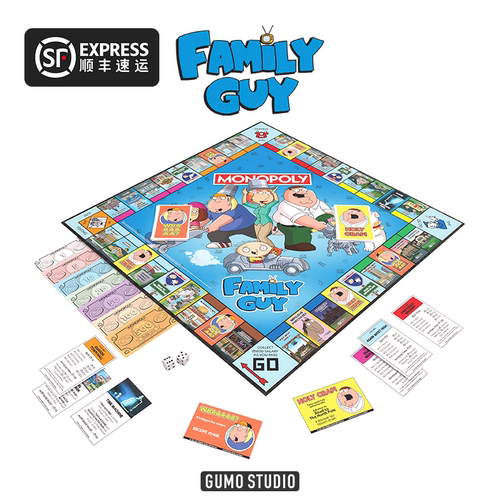 GUMO恶搞之家正版周边地产大亨大富翁桌游戏 Family Guy Monopoly
