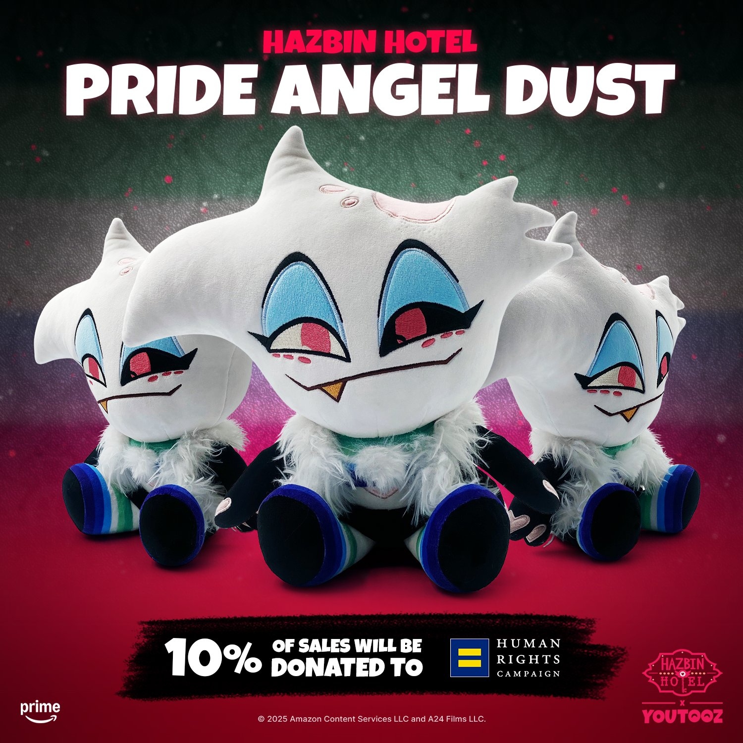 GUMO 安吉尔地狱客栈 官方大玩偶 Hazbin Hotel Pride Angel Dust