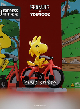 GUMO现货Woodstock糊涂塌客单车SNOOPY史努比周边公仔玩具手办