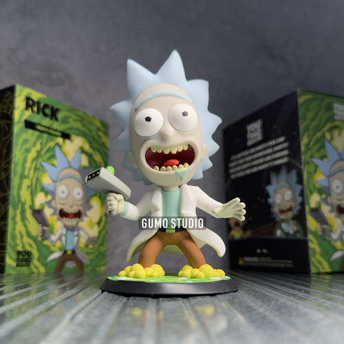 官周包邮Gumo Rick 莫蒂和莫蒂 潮玩手办公仔玩偶 Rick and Morty
