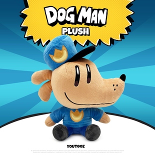 戴夫皮爾奇 Dog Dav Pilkey 毛絨玩偶 Man GUMO狗人 23cm 動畫正版
