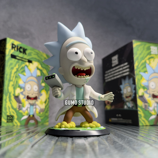 顺丰现货！GUMO 瑞克款 瑞克和莫蒂 正版周边彩盒手办公仔 RR