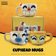 GUMO游戏正版周边限量收藏公仔茶杯头cuphead蓝红黄陶瓷马克杯
