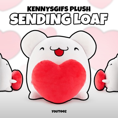 GUMO艺术家 动图插画周边毛绒玩偶 Kennysgifs Sending Loaf 23cm