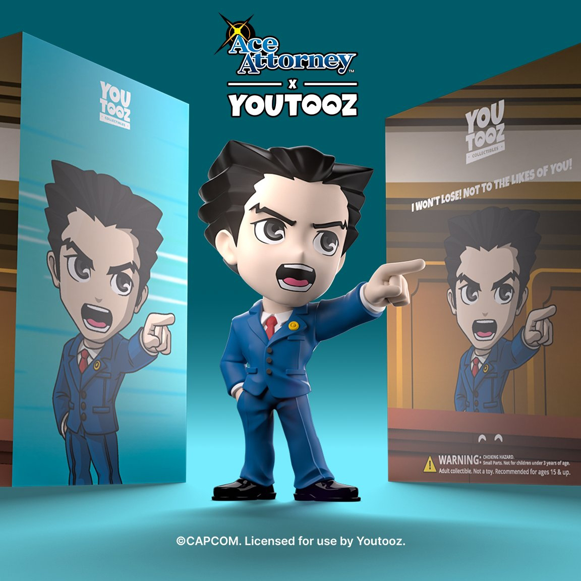 顺丰限时Gumo 逆转裁判 成步堂龙一异议 游戏周边 正版限量手办RR