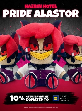 GUMO现货Pride Alastor阿拉斯托 毛绒玩具Hazbin Hotel地狱客栈