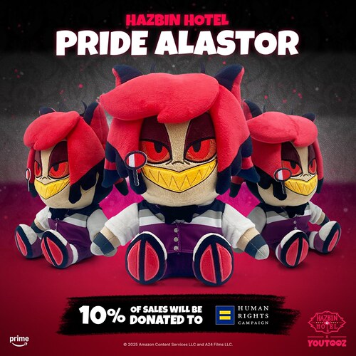顺丰现货Gumo Pride Alastor阿拉斯托毛绒Hazbin Hotel地狱客栈