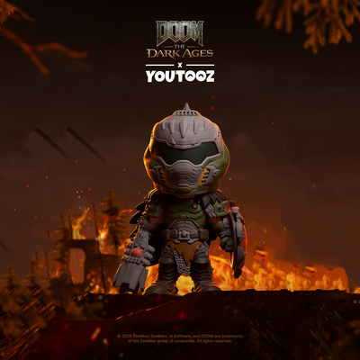 现货Doom Slayer+Pin 毁灭战士 DOOM 手办胸针套装 Youtooz正版