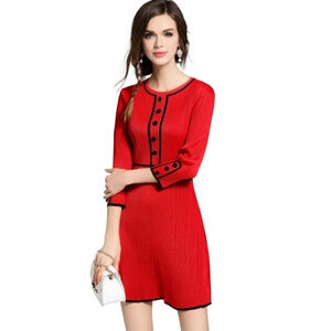 奈昕让您穿着好看个性化私人订制 115063 new dress甜美纯色中腰