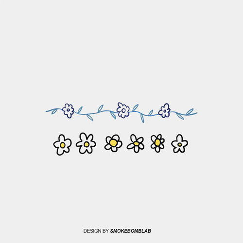 smokebomblab 花卉手链太阳花ins泫雅风防水持久纹身贴纸