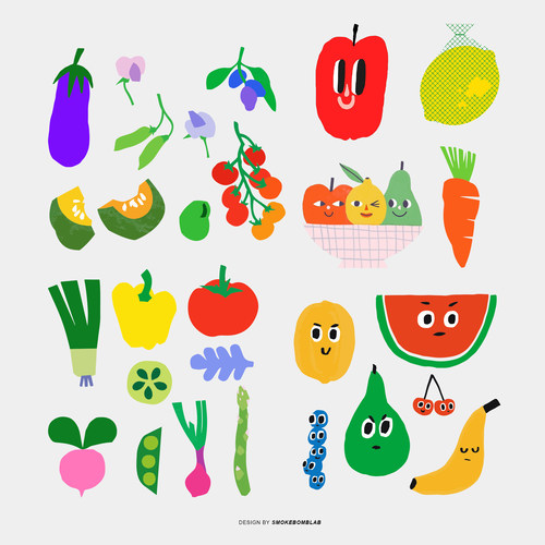 smokebomblab61儿童节礼物创意纹身贴纸夏日沙滩派对时髦男孩女孩