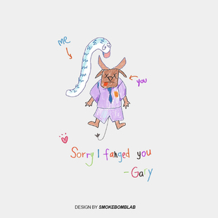 smokebomblab疯狂动物城gray道歉信牛警官可爱童趣纹身贴纸