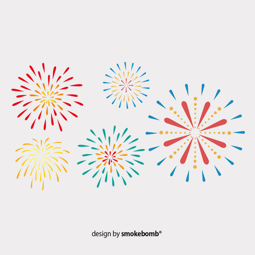 lab创意夏日烟花和风纹身贴纸