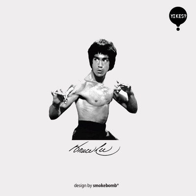 smokebomblab kids 艺术家系列 Bruce Lee 头像 纹身贴纸