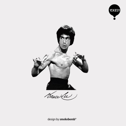 smokebomblab kids 艺术家系列 Bruce Lee 头像 纹身贴纸