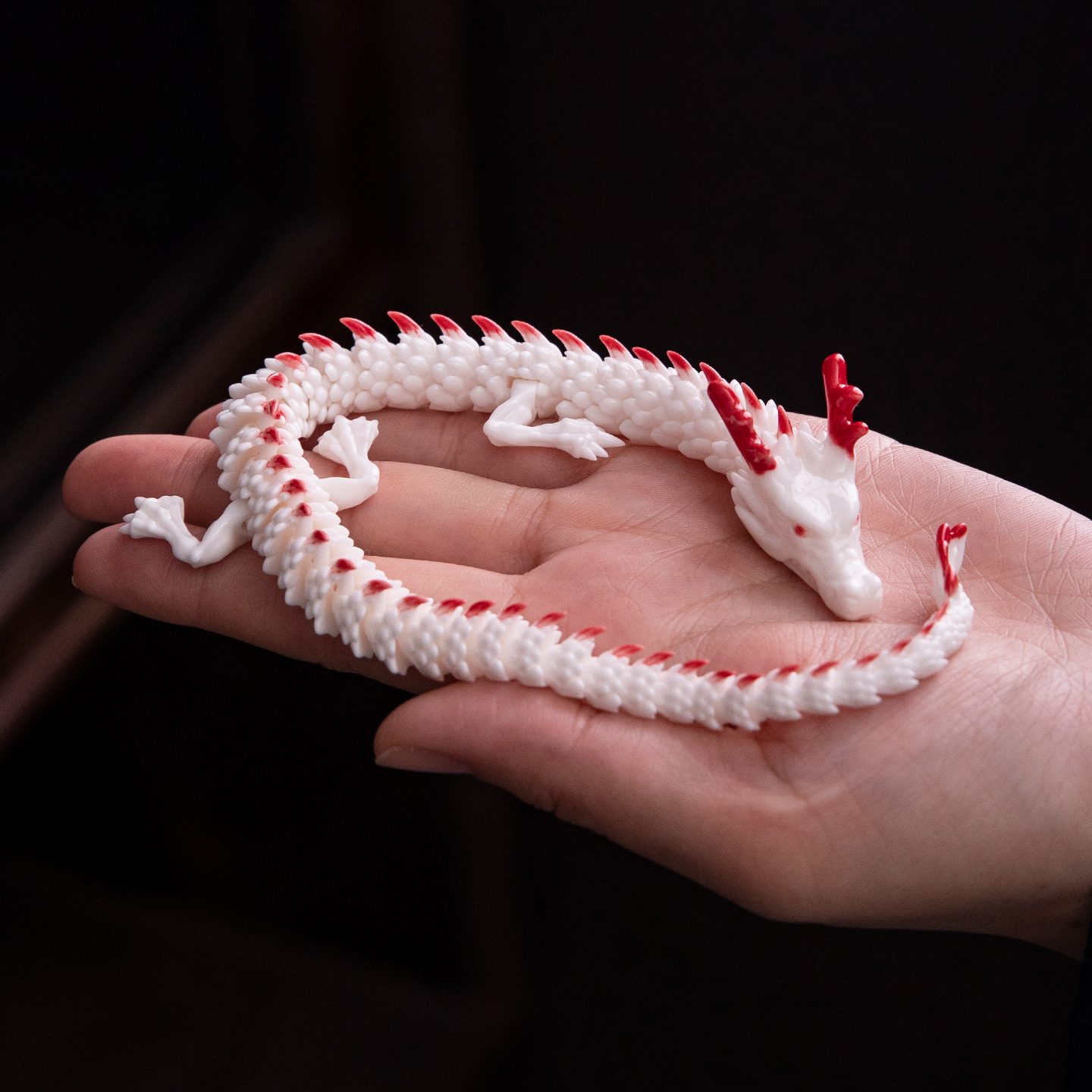 造景陶瓷中国龙关节玩具手办模型