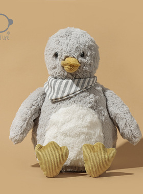 日版duck灰色可爱鸭子毛绒玩具卡通公仔儿童生日礼物宝宝安抚玩偶