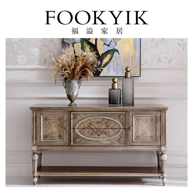 FOOKYIK 福溢家居餐边柜手工拼花储物柜收纳柜餐厅装饰柜门厅柜