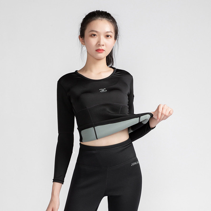 2026年新款女跑步发汗瑜伽服   大码出汗压力发热爆汗服套装