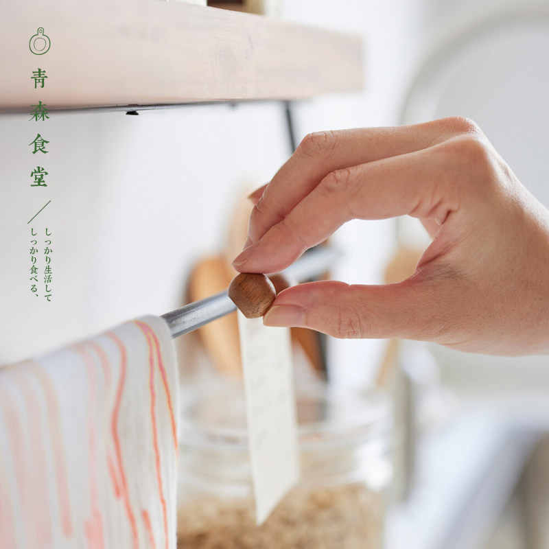 〈青森食堂〉日本入horn please磁吸圆形木球冰箱贴照片磁铁装饰