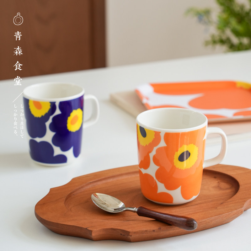 〈青森食堂〉芬兰进口Marimekko Unikko 60th纪念花朵陶瓷马克杯