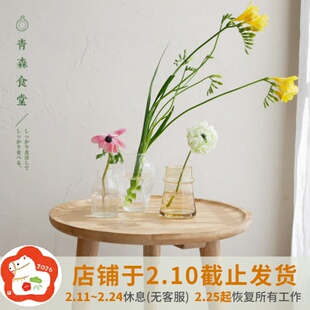 〈青森食堂〉日本进口horn please优雅线条再生玻璃水培植物花器