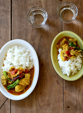 〈青森食堂〉日本制studio m'复古柔和哑光陶瓷沙拉咖喱椭圆碟盘