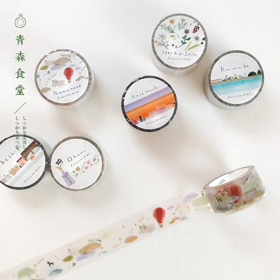 田村美纪风景透明手账胶带