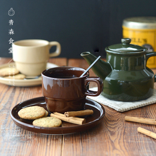 〈青森食堂〉日本制studio m'复古简约古董陶瓷咖啡杯点心碟茶壶
