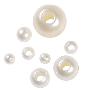 大孔仿珍珠有孔串珠diy材料配珠4mm小珠子配件批发abs圆珠子散珠