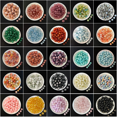 天然茶晶金丝玉玉髓散珠diy配件