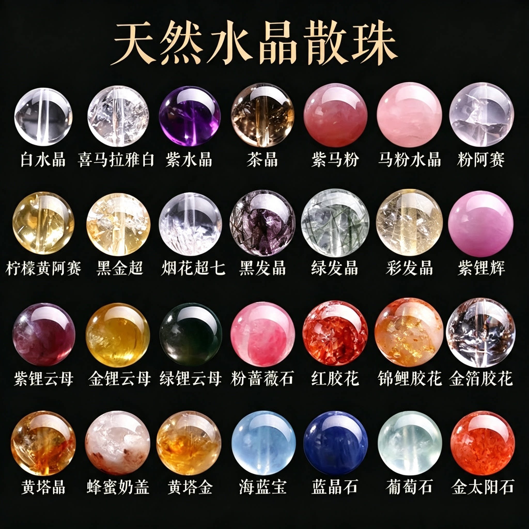 收藏级水晶大合集手工diy串珠子图片